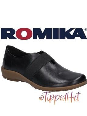 NWOB $145 Romika Loire 03 Slip On - Black